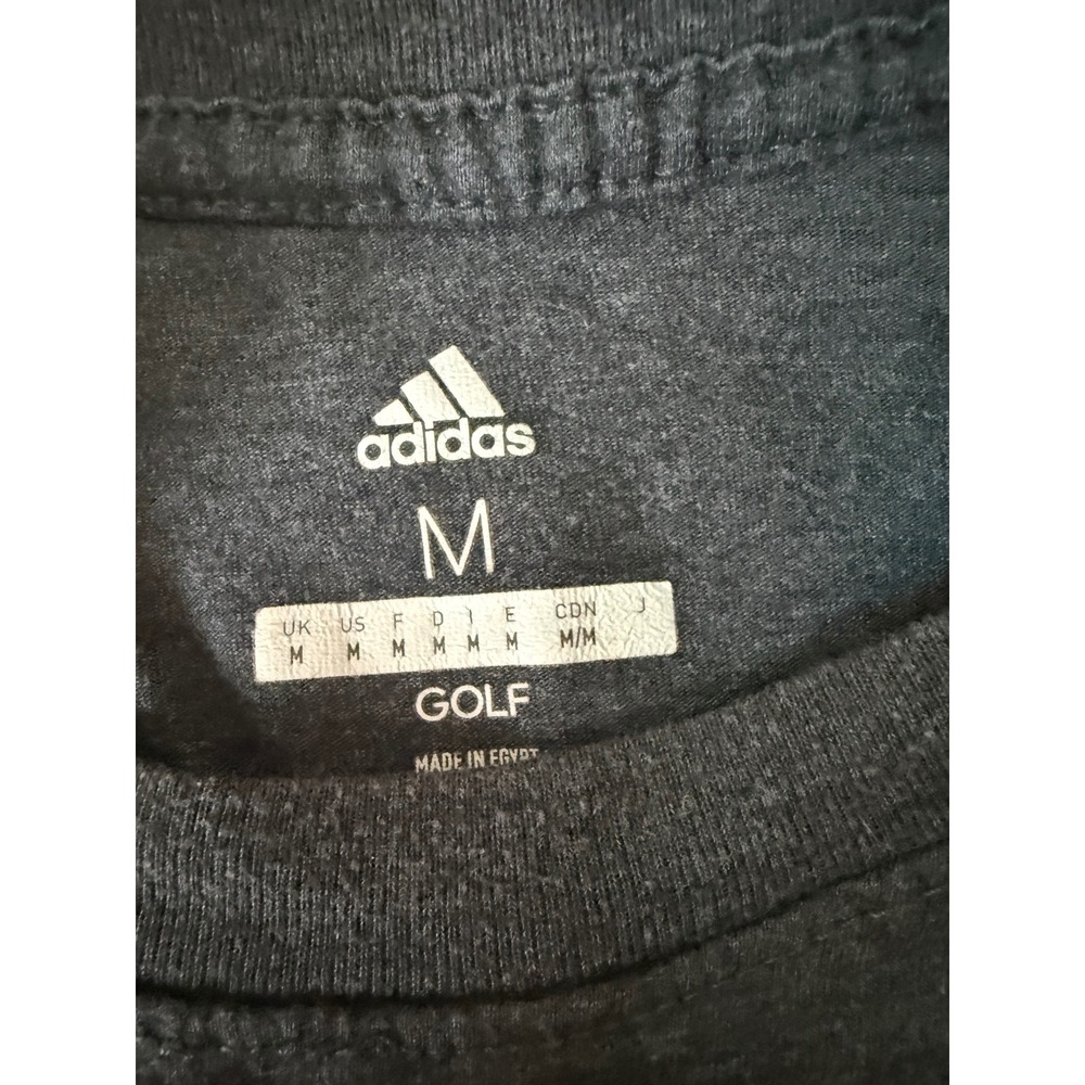 Adidas Golf Mens Graphic T-Shirt Charcoal Gray Badge of Sport Logo Size Medium - Picture 4 of 4